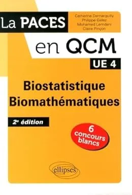 Couverture de La paces en QCM biostatistique biomathématiques