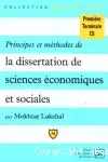 Couverture de Principes et méthodes de la dissertation de sciences économiques et sociales