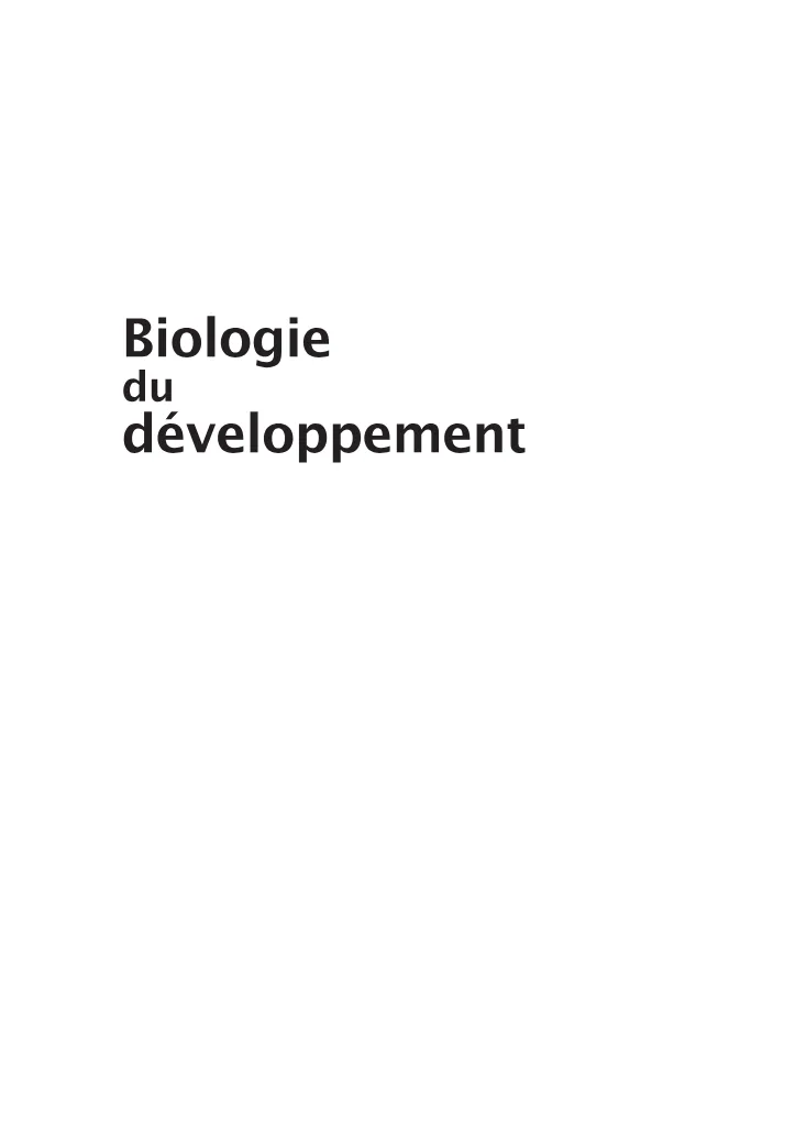 Couverture de Biologie du développement