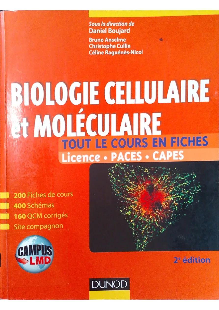 Couverture de Biologie cellulaire et moléculaire