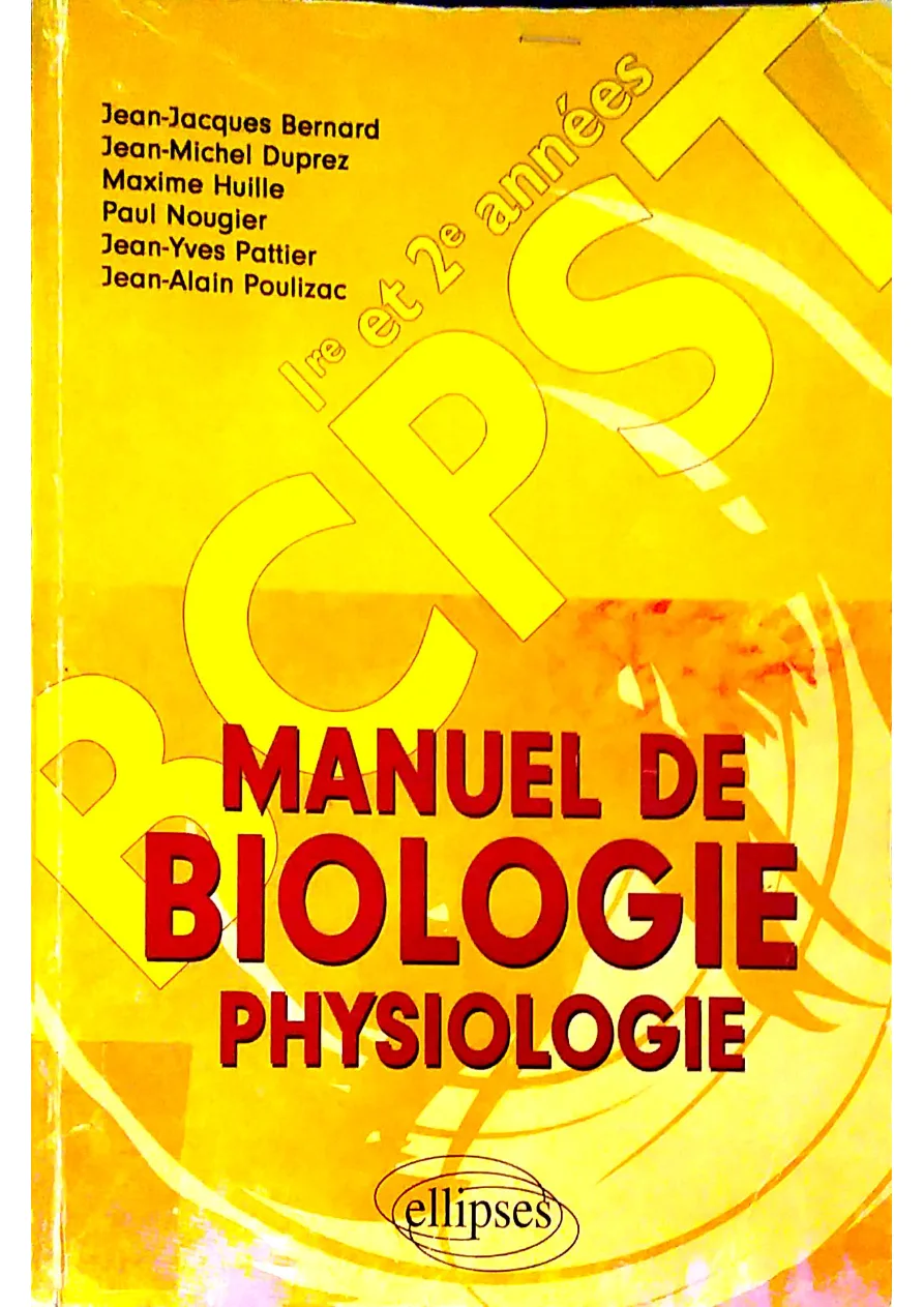 Couverture de Manuel de biologie physiologie