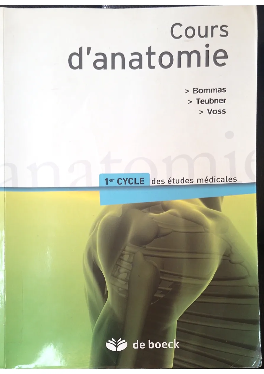 Couverture de Cours d'anatomie