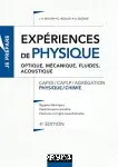Couverture de Expériences de Physique