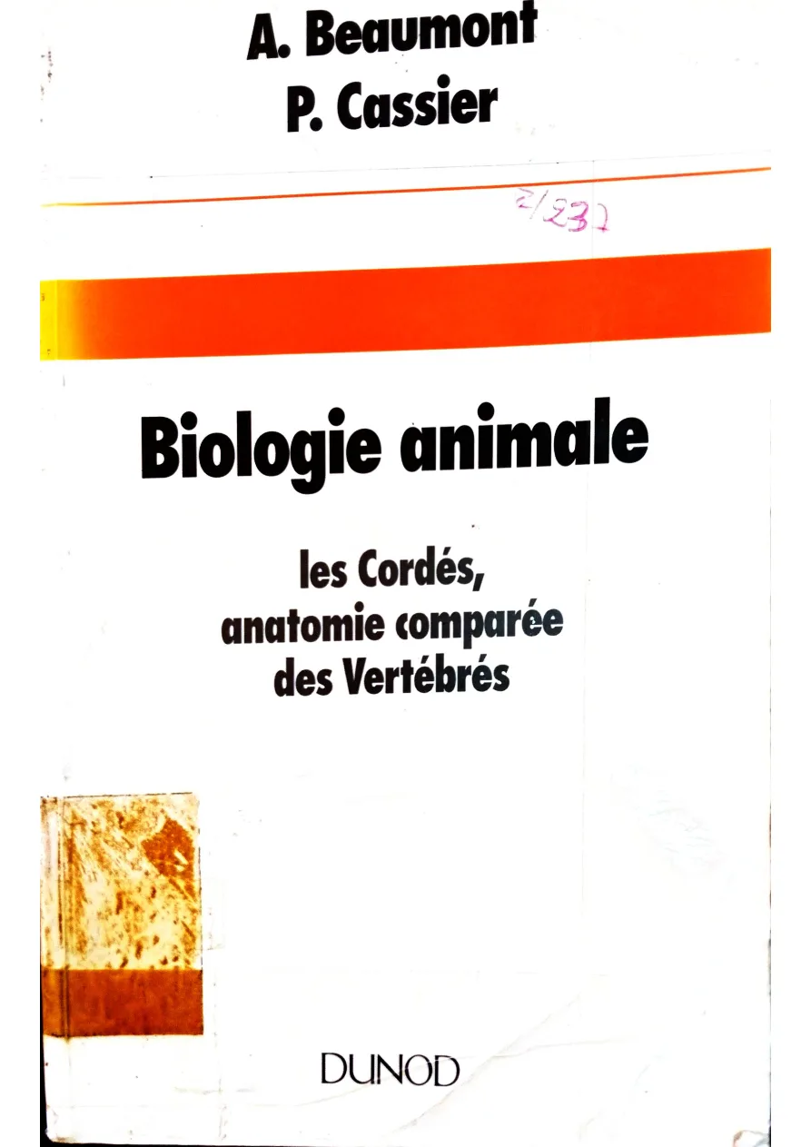 Couverture de Biologie animale
