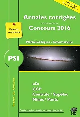 Couverture de Annales des concours PSI