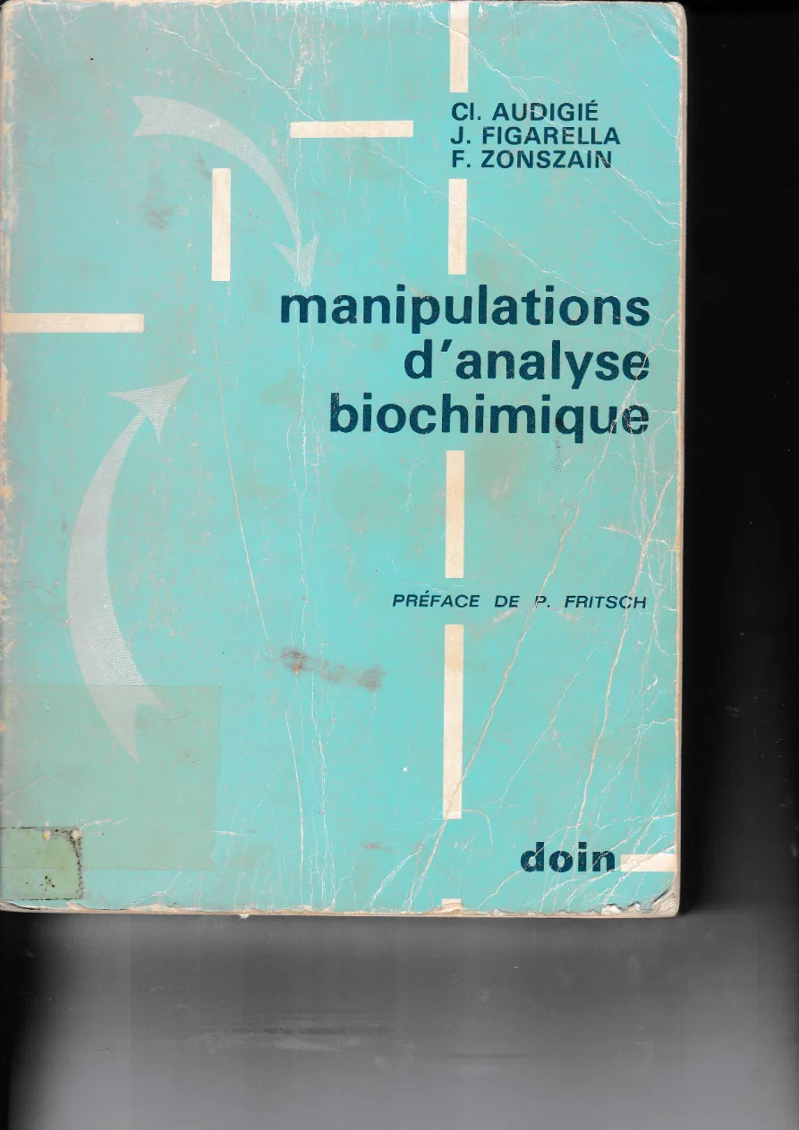 Couverture de Manipulations d'analyse biochimique