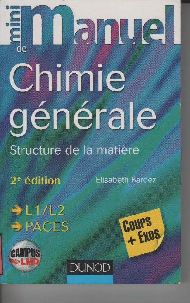 Couverture de Mini manuel de chimie générale