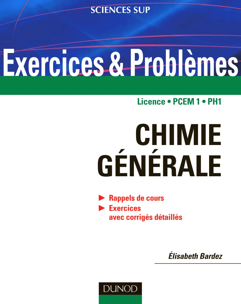 Couverture de Chimie générale