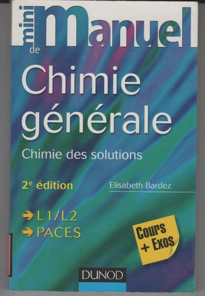 Couverture de Mini manuel de chimie générale