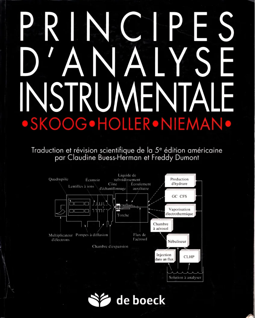 Couverture de Principes d'analyse instrumentale