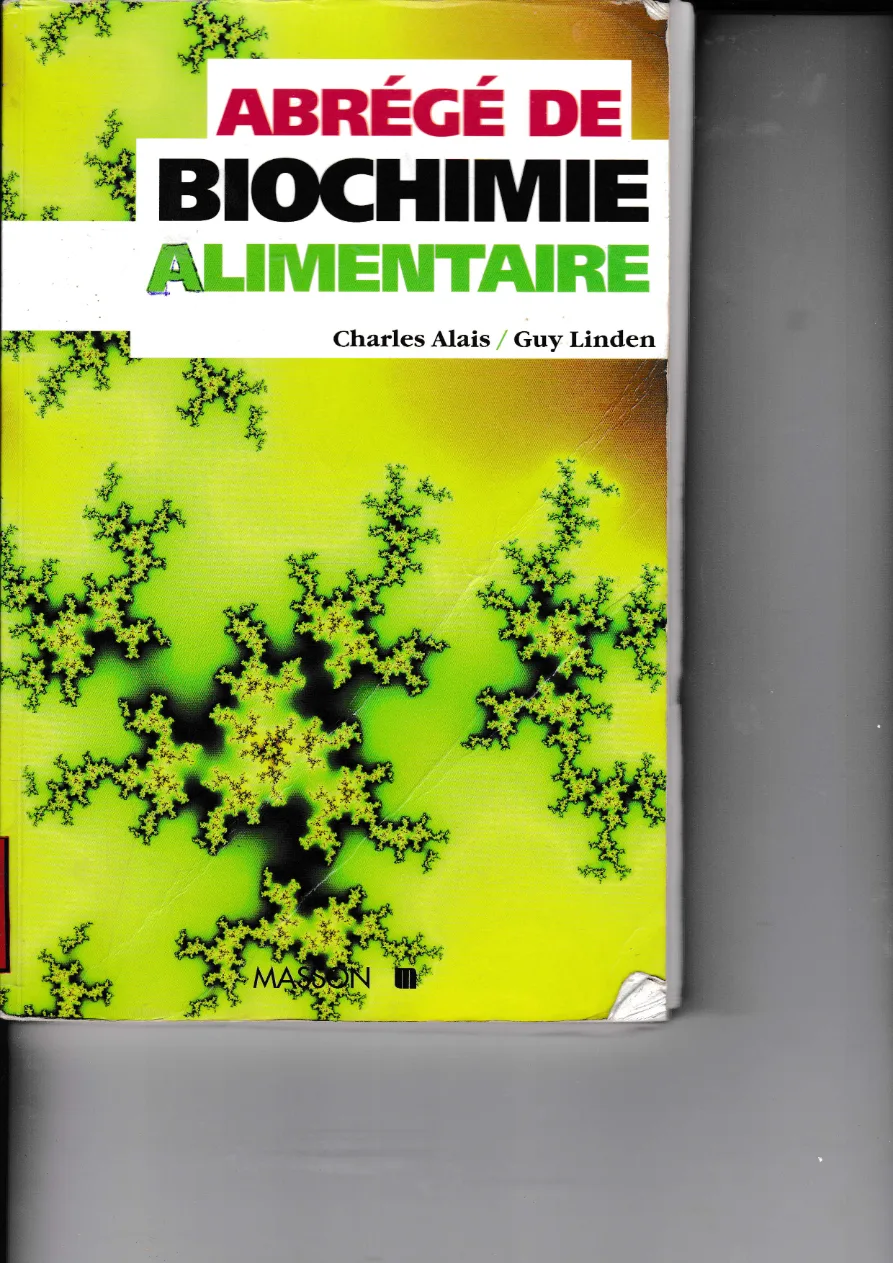 Couverture de Biochimie alimentaire