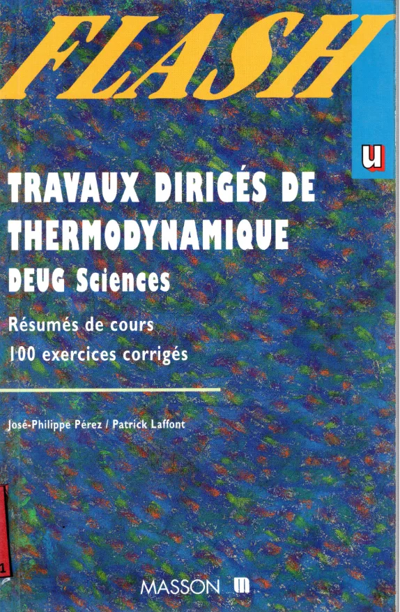 Couverture de Travaux dirigés de thermodynamique