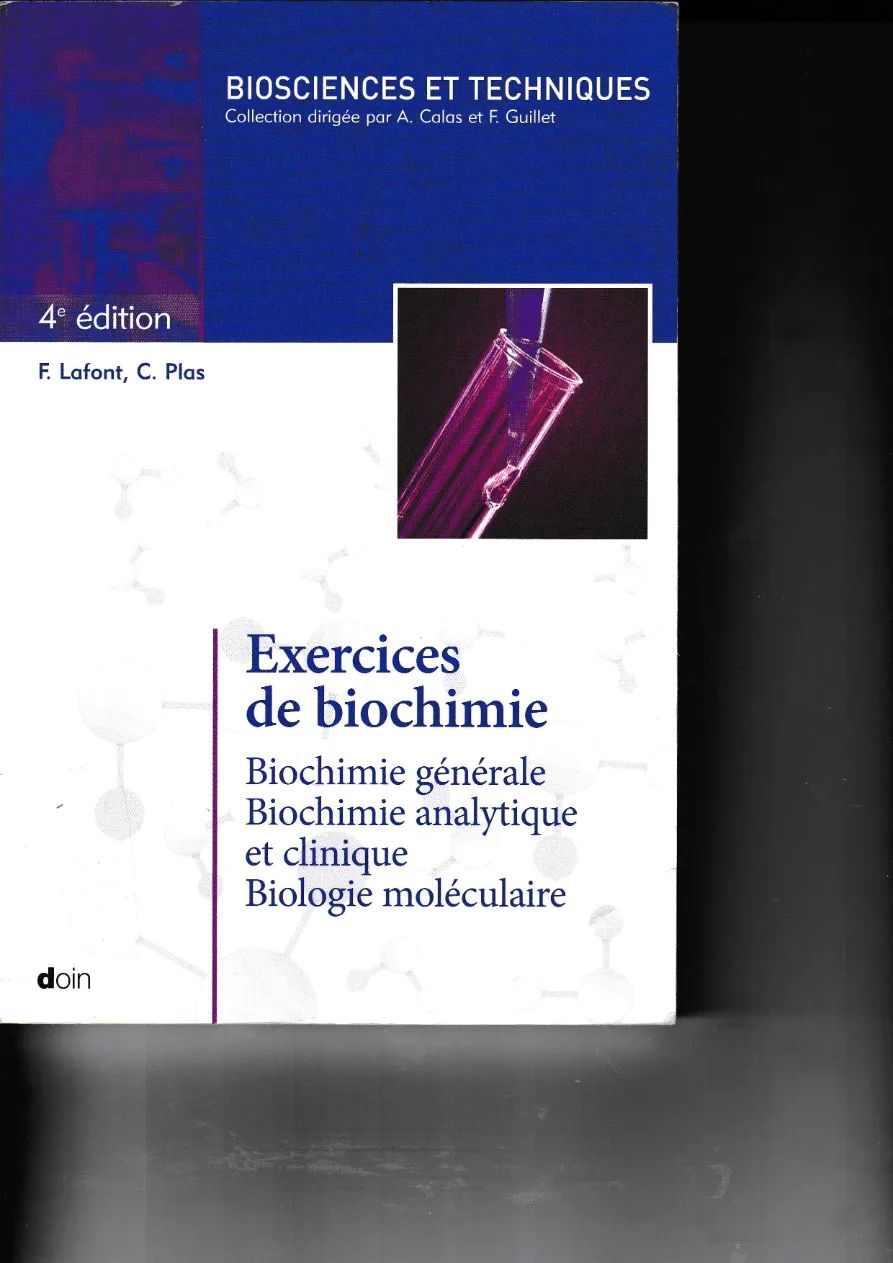 Couverture de Exercices de biochimie