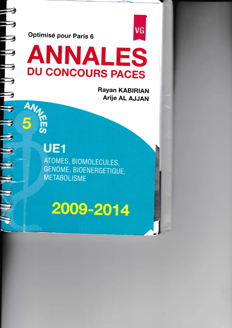 Couverture de Annales du concours PACES