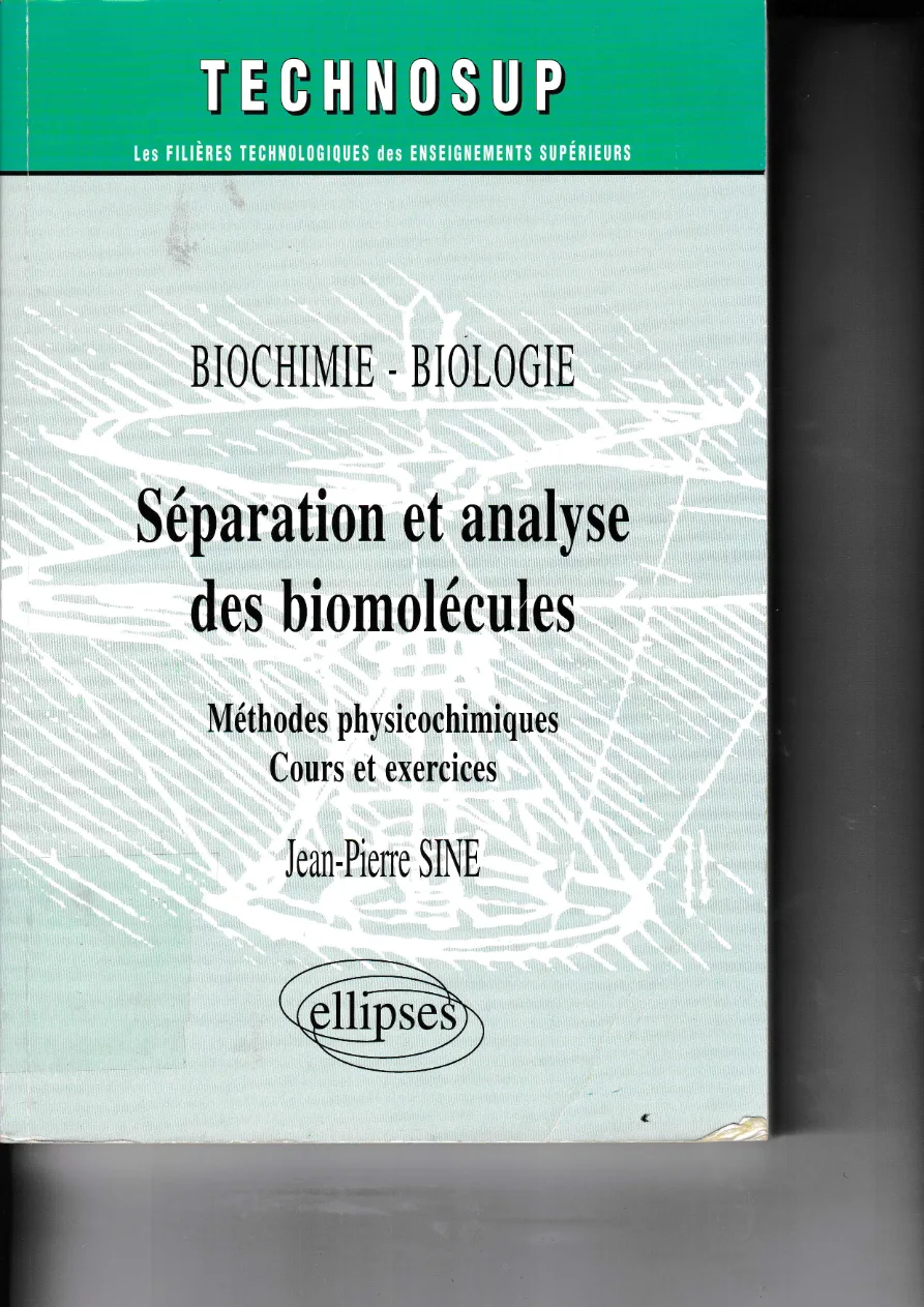Couverture de Biochimie-Biologie. Séparation et analyse des biomolécules