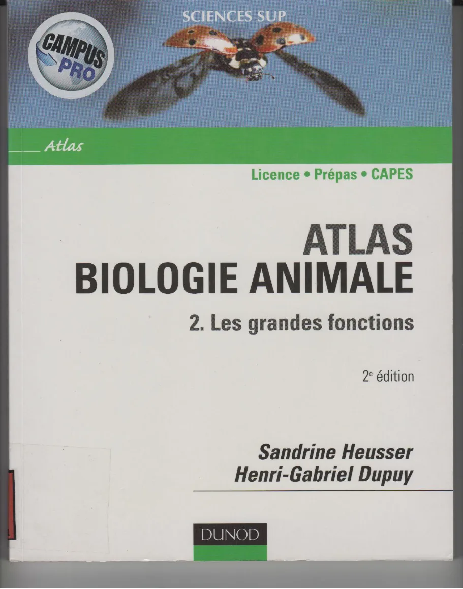 Couverture de Atlas Biologie animale