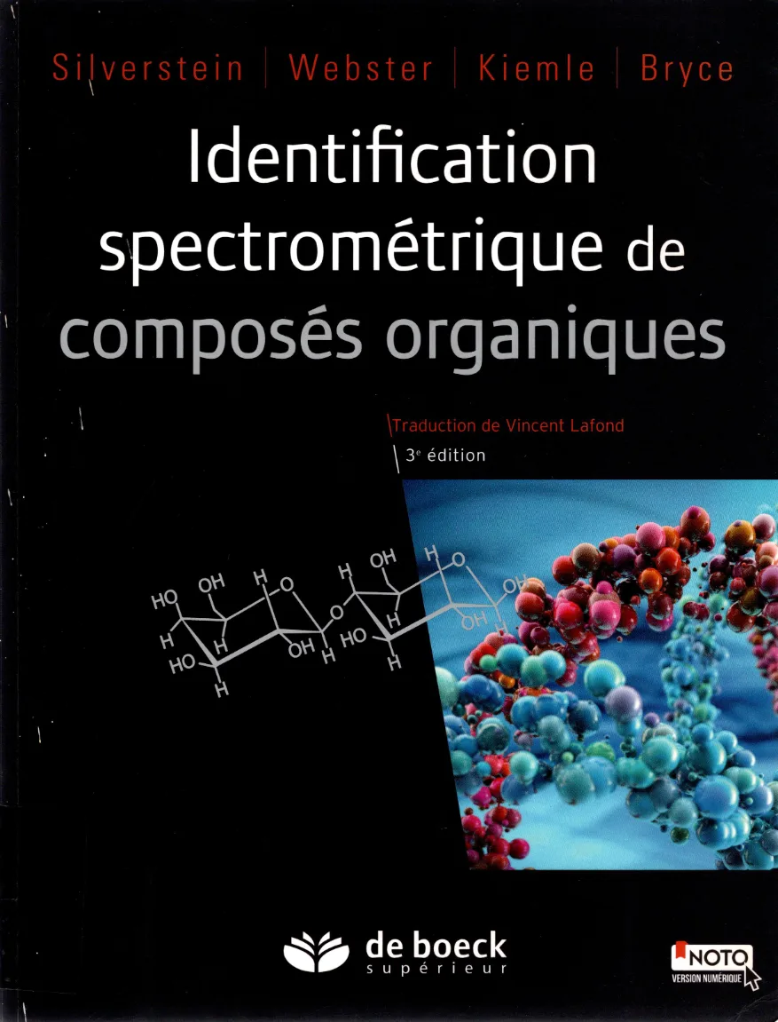 Couverture de Identification spectrométrique