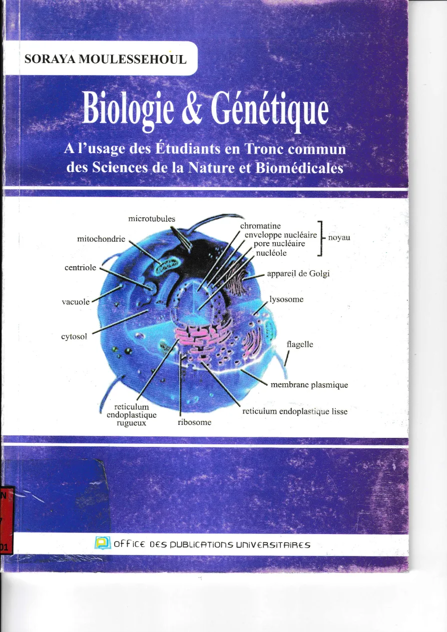 Couverture de Biologie et génétique
