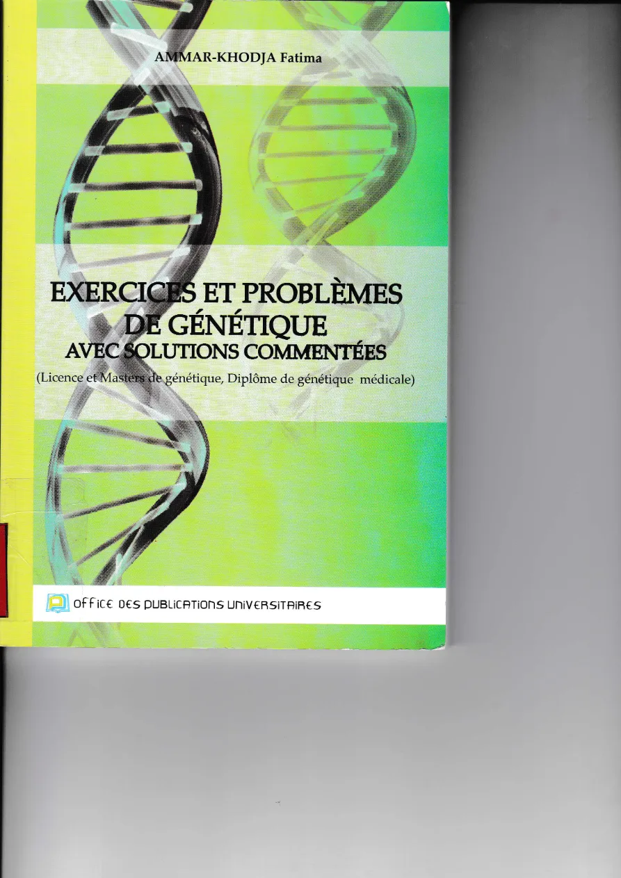 Couverture de Exercices et problèmes de génétique