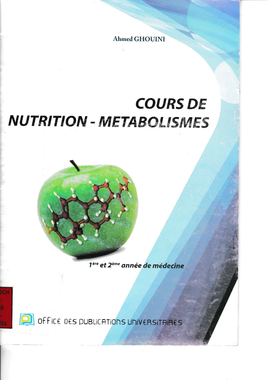 Couverture de Cours de nutrition-metabolismes