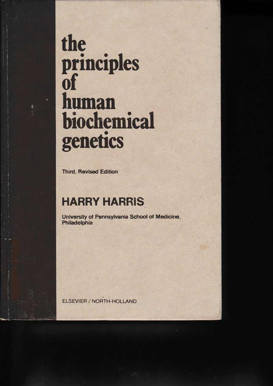 Couverture de The principles of human biochemical genetics.