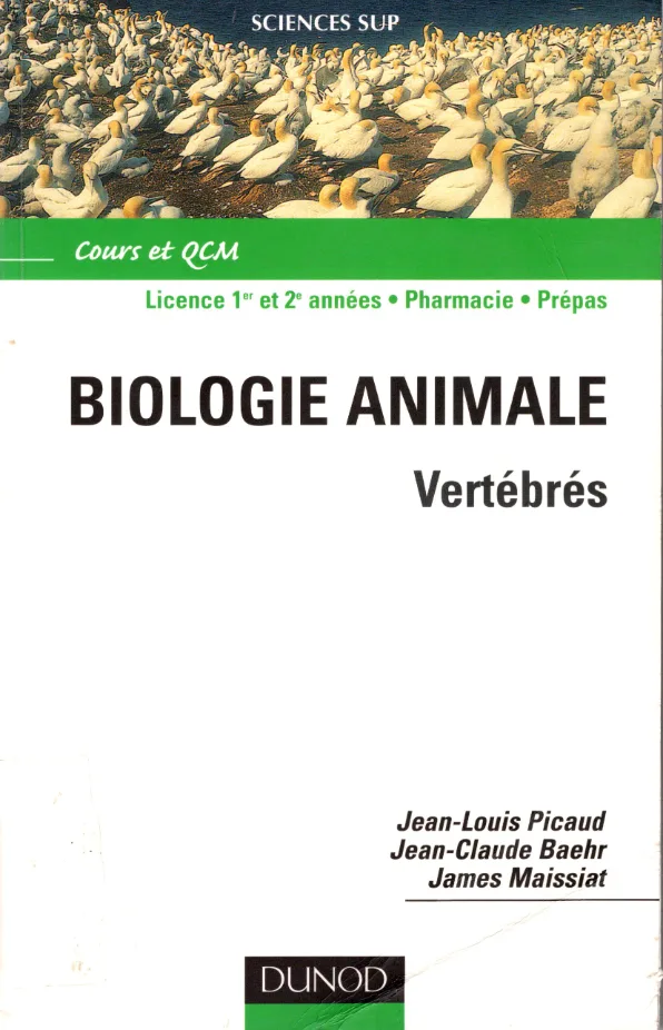 Couverture de BIOLOGIE ANIMALE