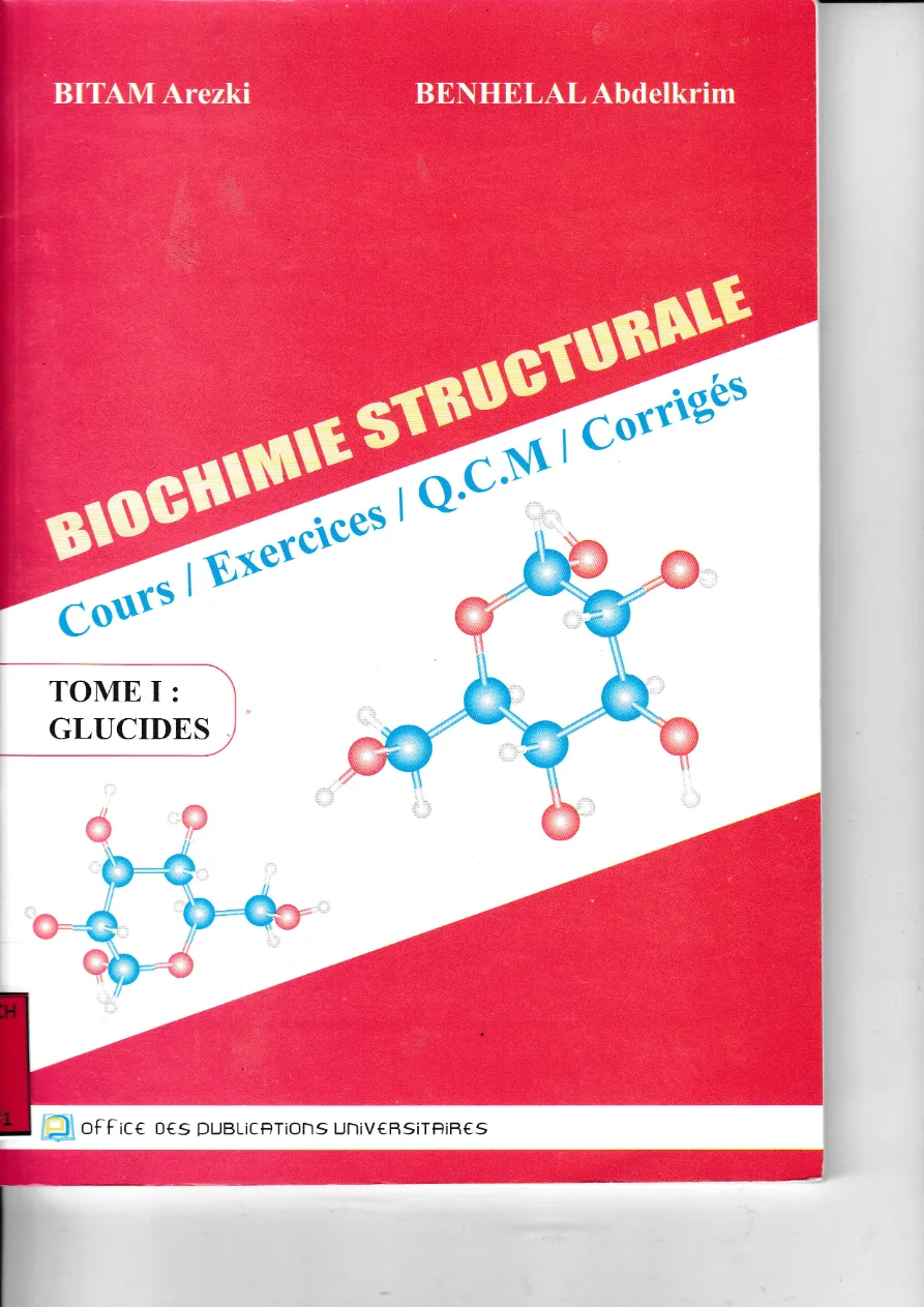 Couverture de Biochimie structurale