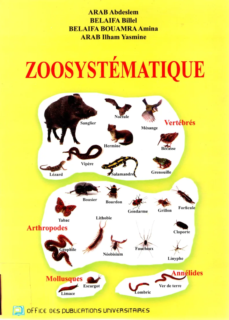 Couverture de ZOOSYSTEMATIQUE