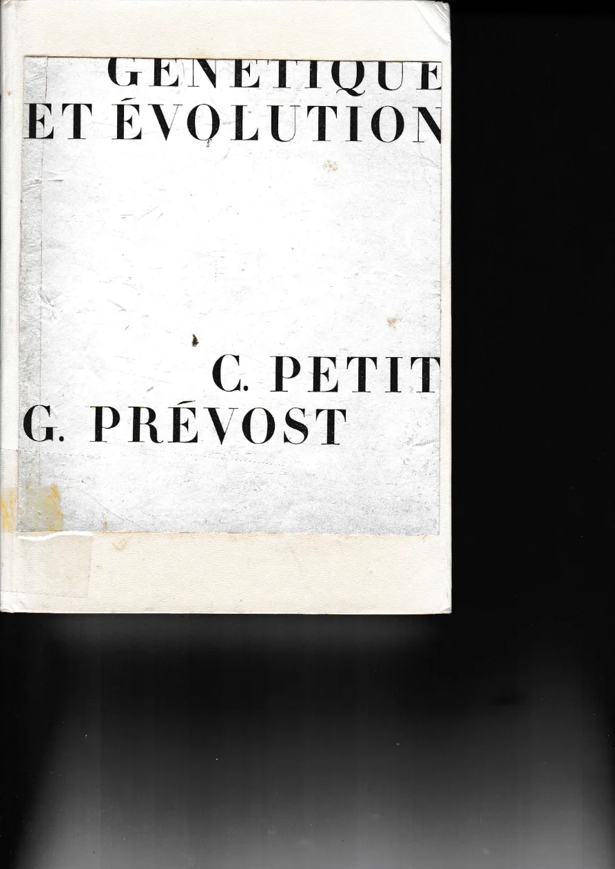 Couverture de Génétique et évolution