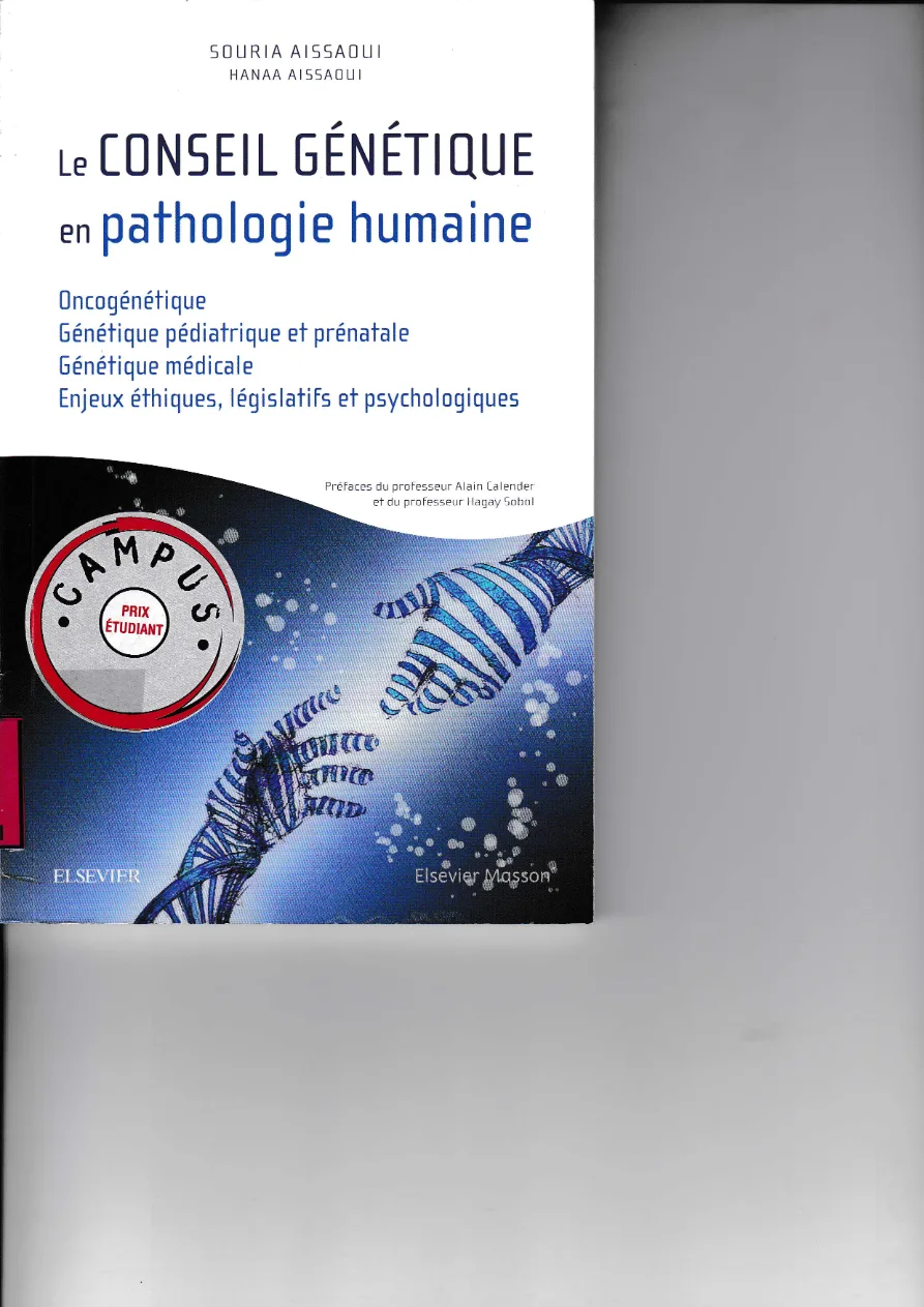 Couverture de Le conseil génétique en pathologie humaine