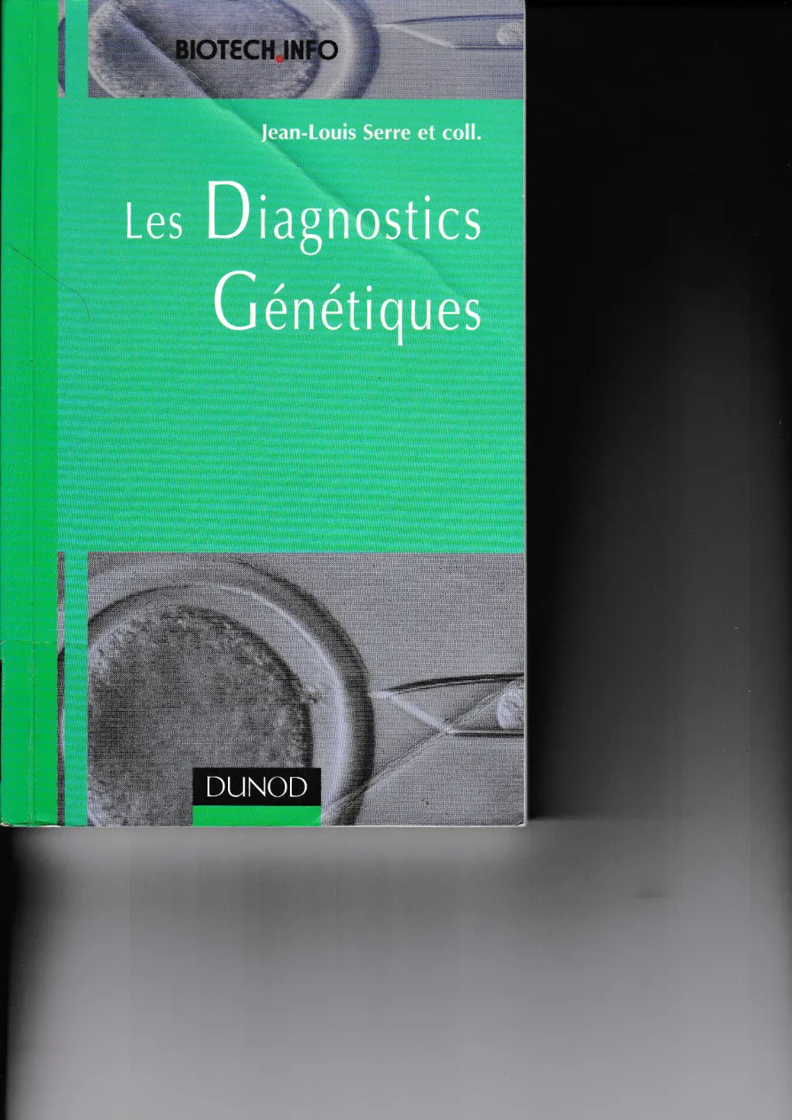 Couverture de Les diagnostics génétiques.