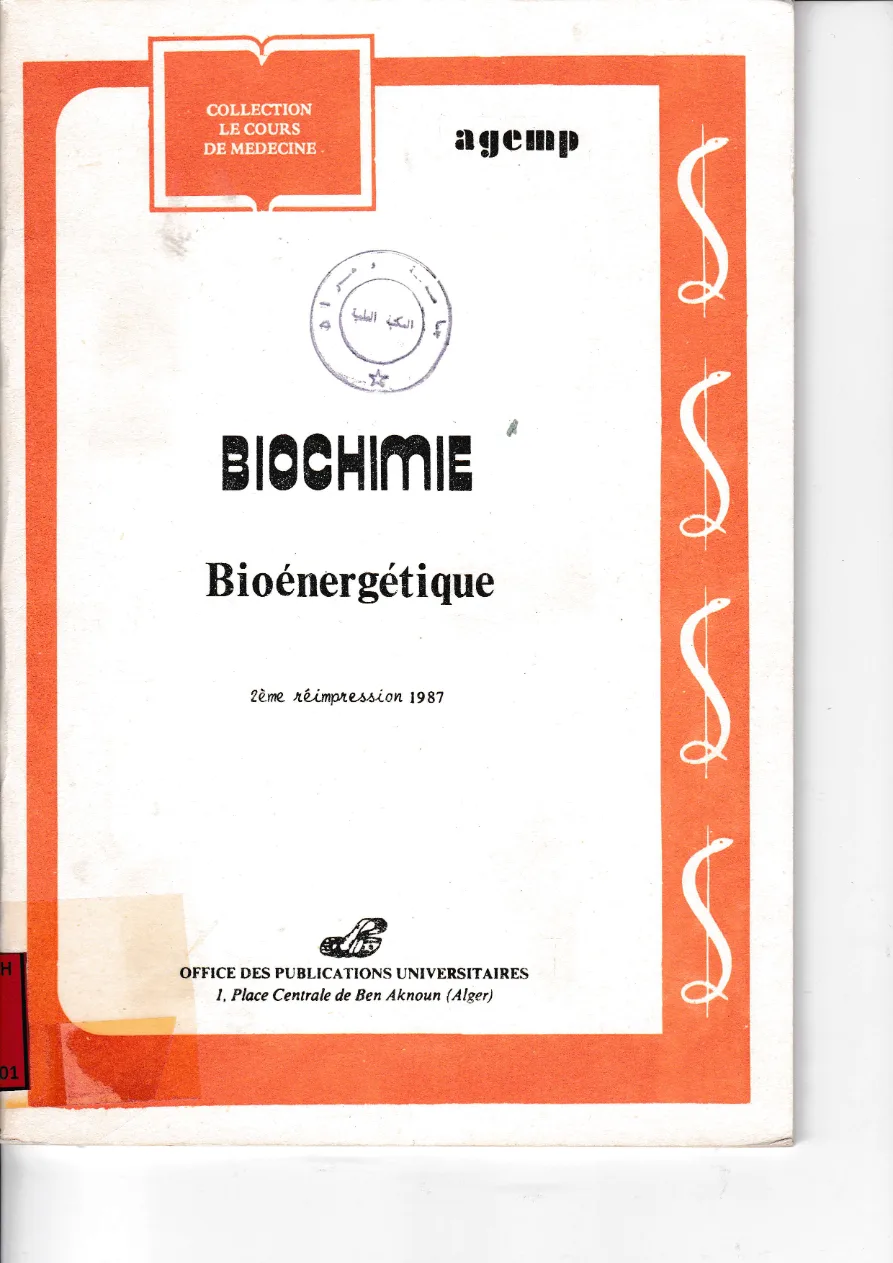 Couverture de Biochimie