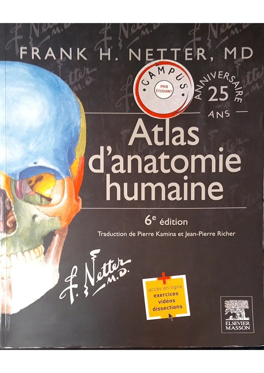 Couverture de Atlas d'anatomie humaine
