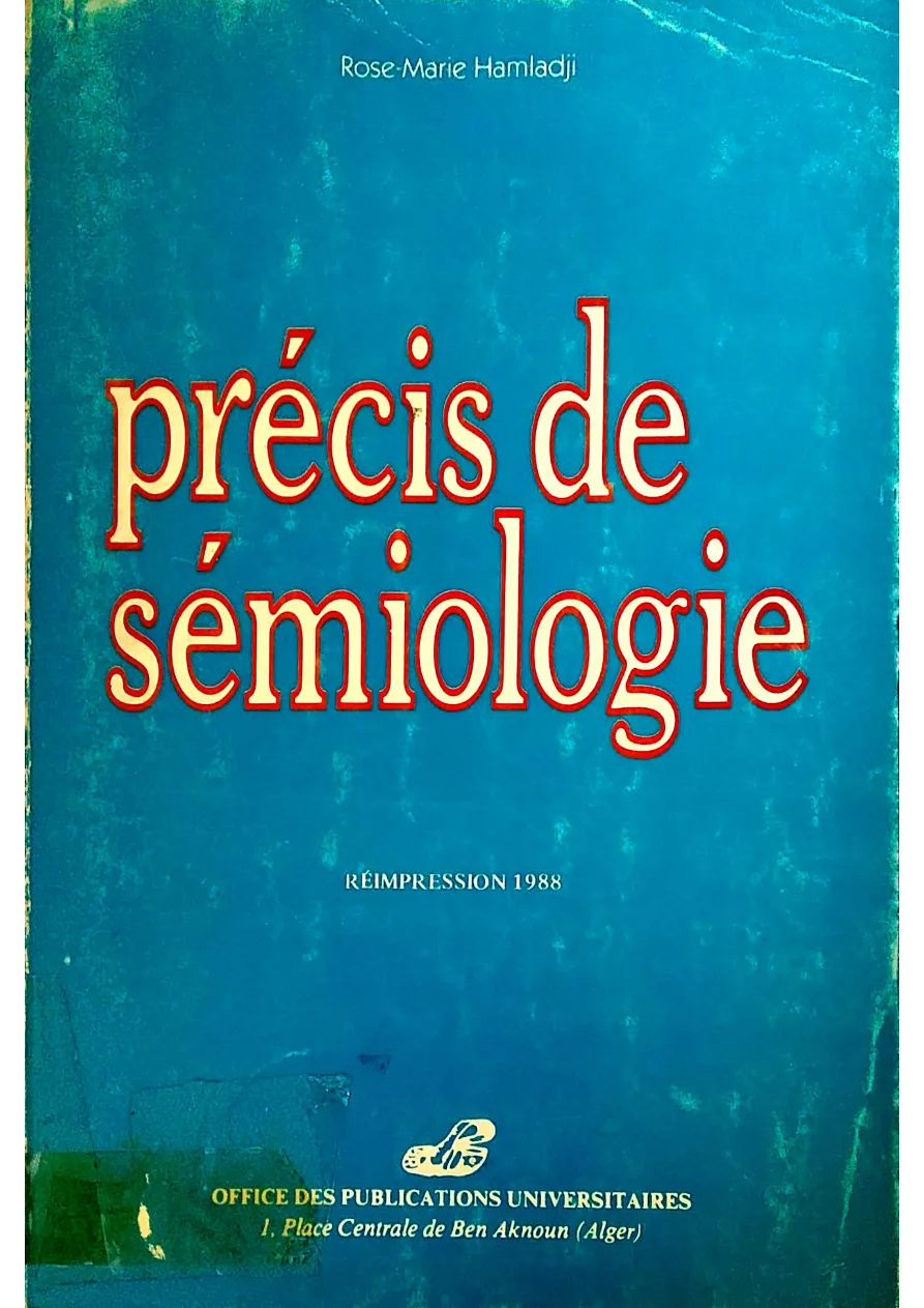Couverture de Précis de sémiologie