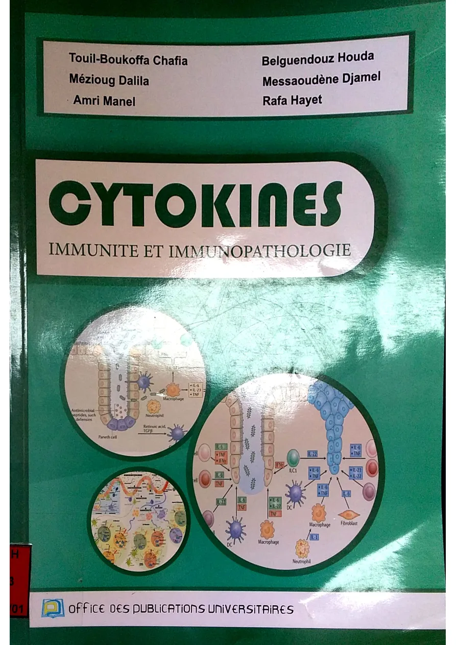 Couverture de Cytokines : immunite et immunopathologie