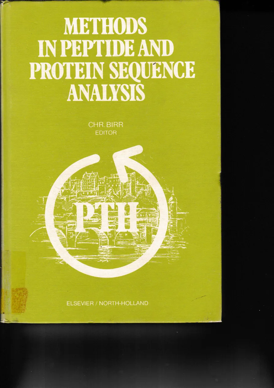 Couverture de Methods in peptide and protein sequence analysis