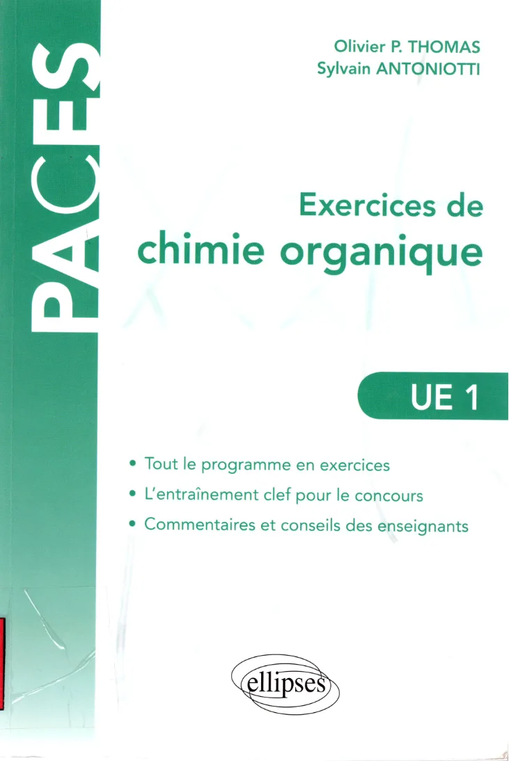 Couverture de Exercices de chimie organique