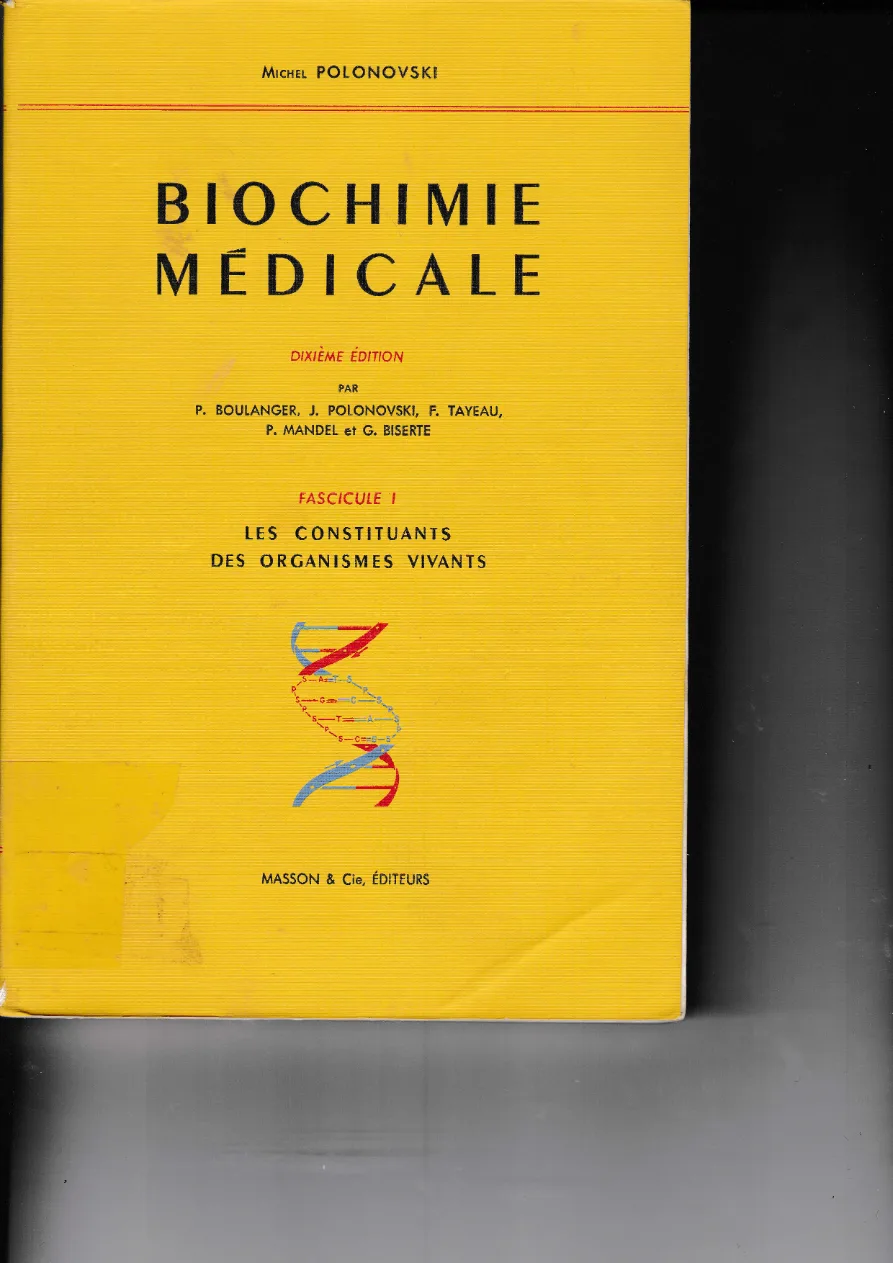 Couverture de Biochimie médicale