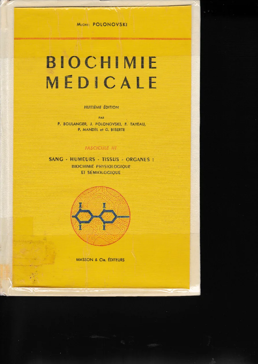 Couverture de Biochimie médicale