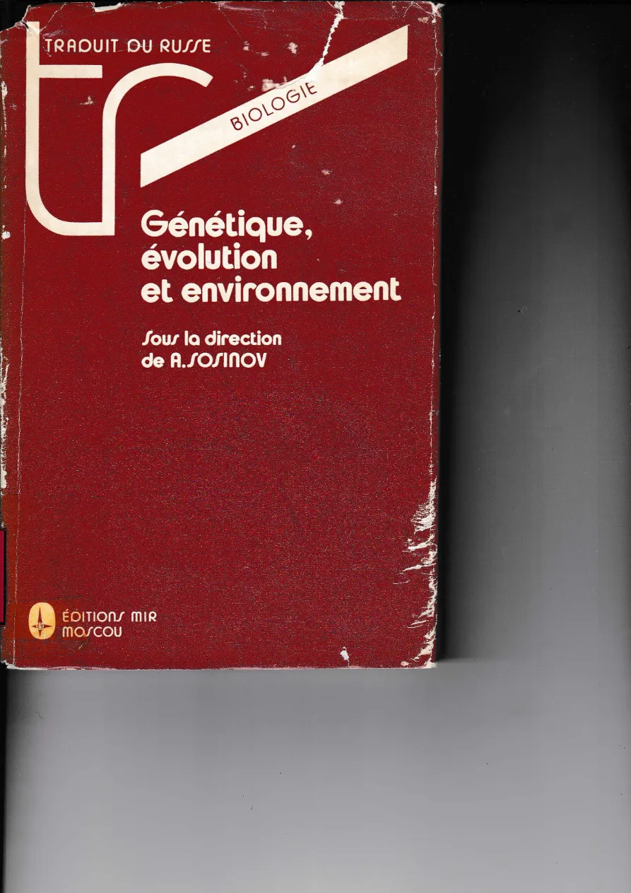 Couverture de Génétique évolution et environnement.
