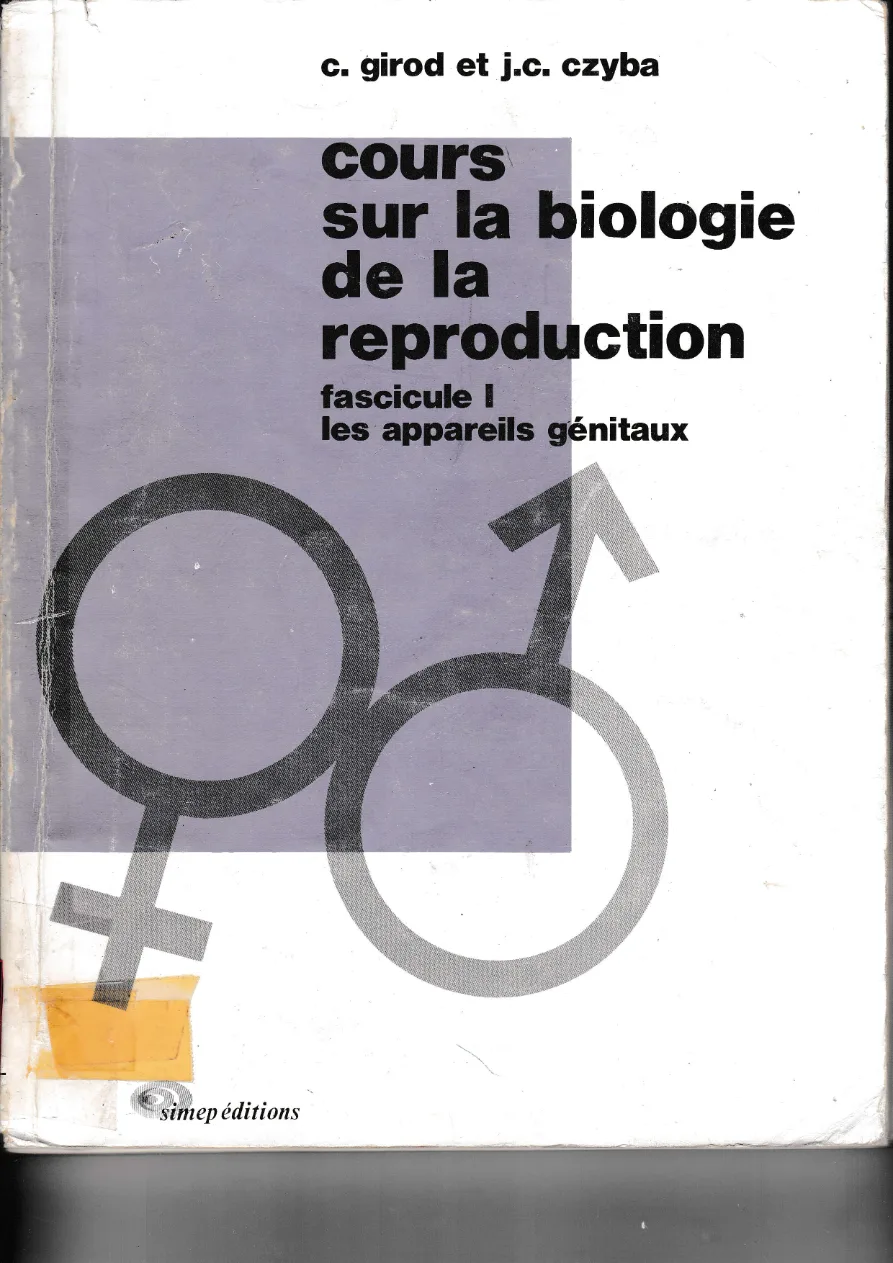 Couverture de Cours sur la biologie de la reproduction