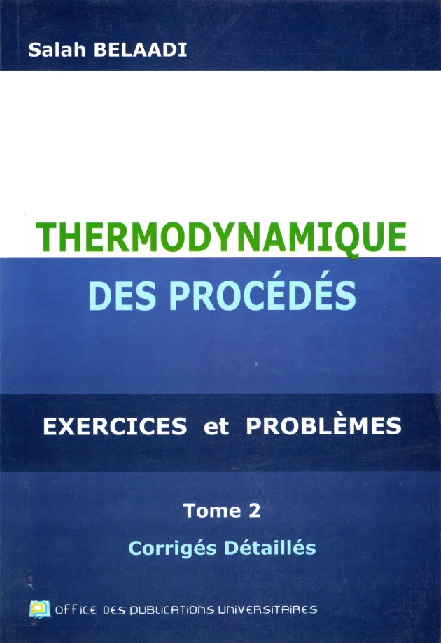 Couverture de Thermodynamique des procédés