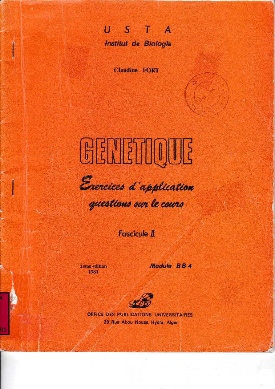 Couverture de Génétique