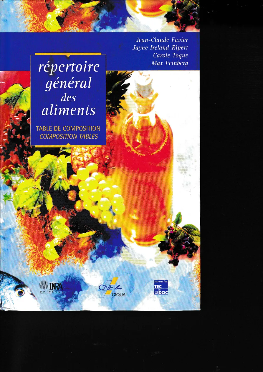 Couverture de Répertoire général des aliments