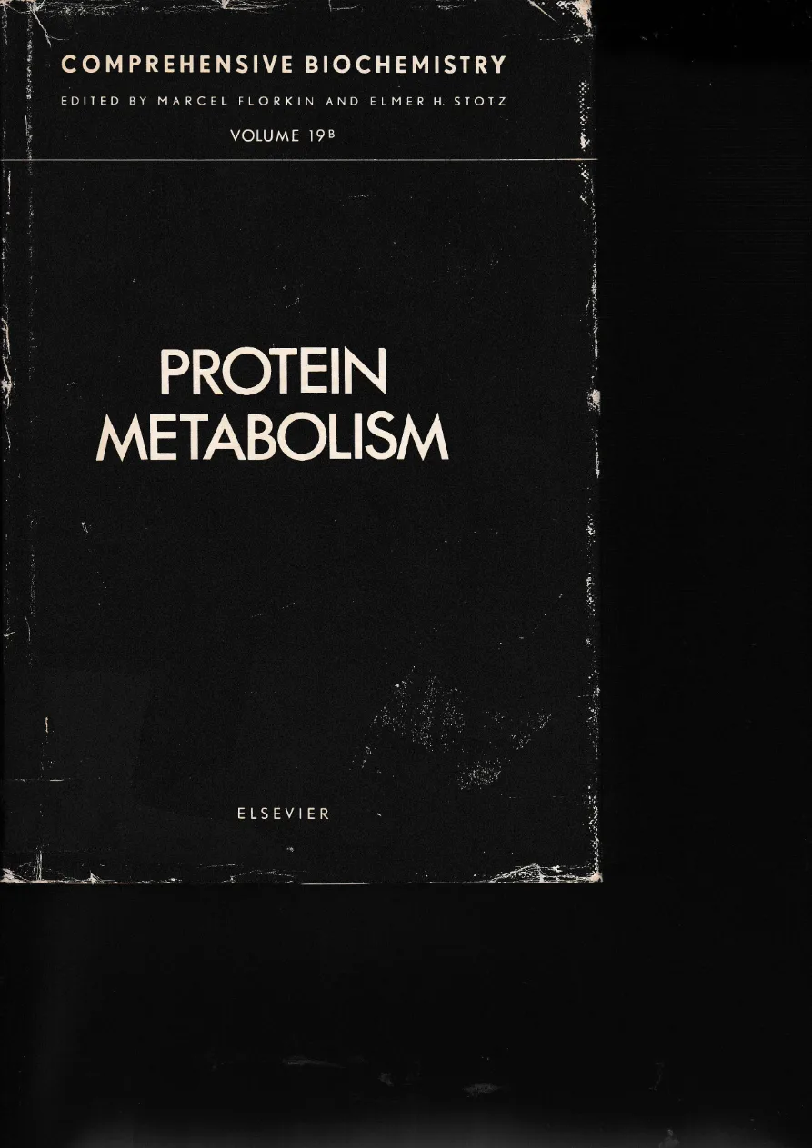 Couverture de Comprehensive biochemistry. Volume 19B Part 1