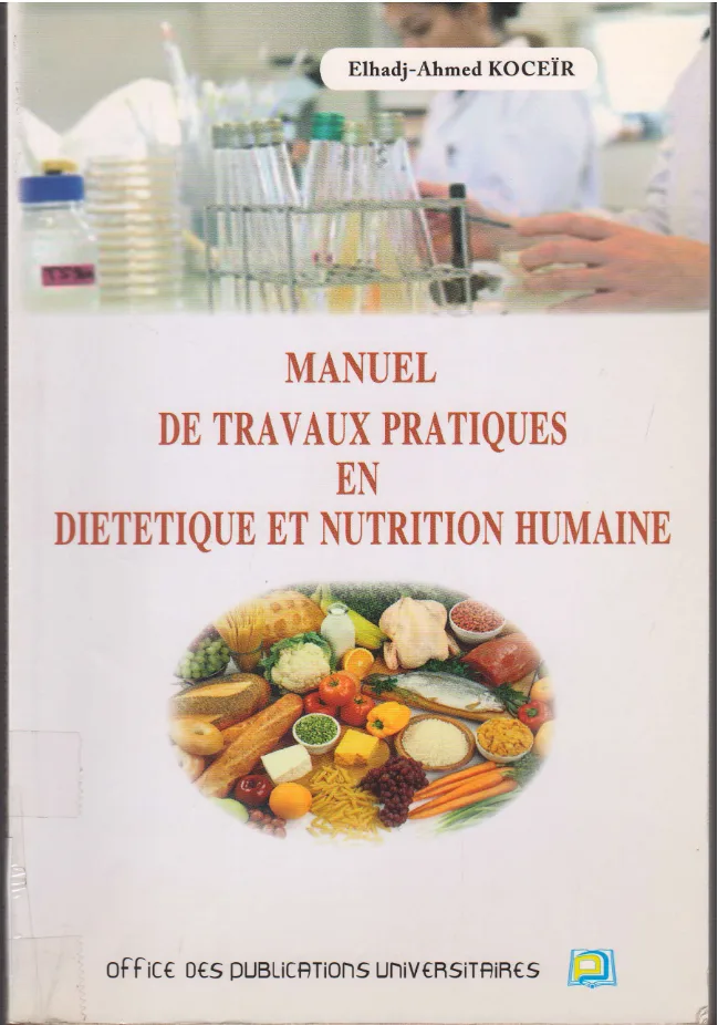 Couverture de Manuel de travaux pratiques en dietetique et nutrition humaine