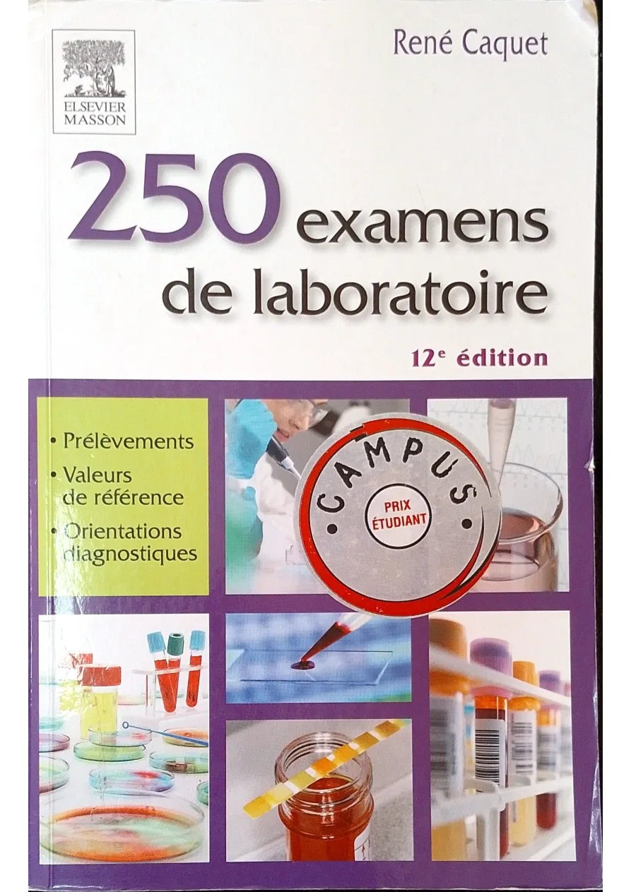 Couverture de 250 EXAMENS de laboratoire