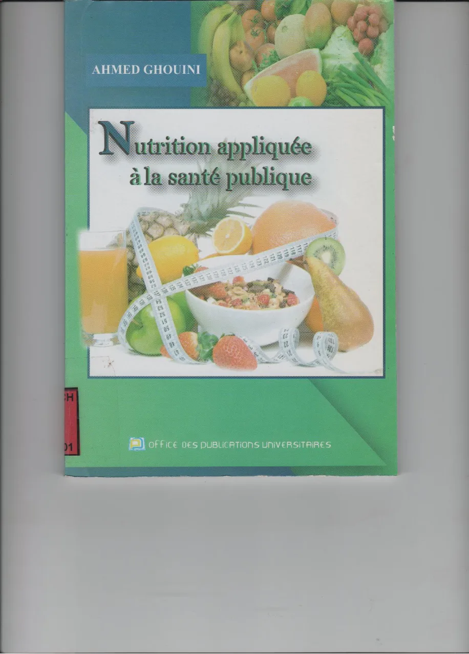 Couverture de Nutrition appliquée à la santé public