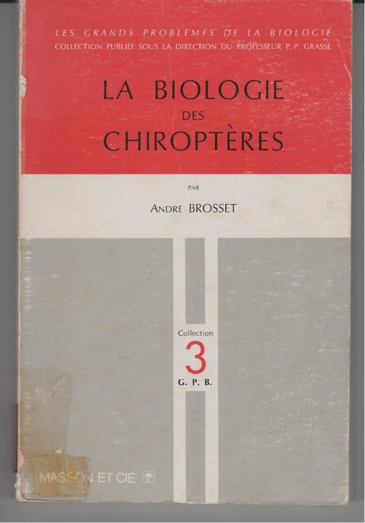 Couverture de La biologie des chiroptères