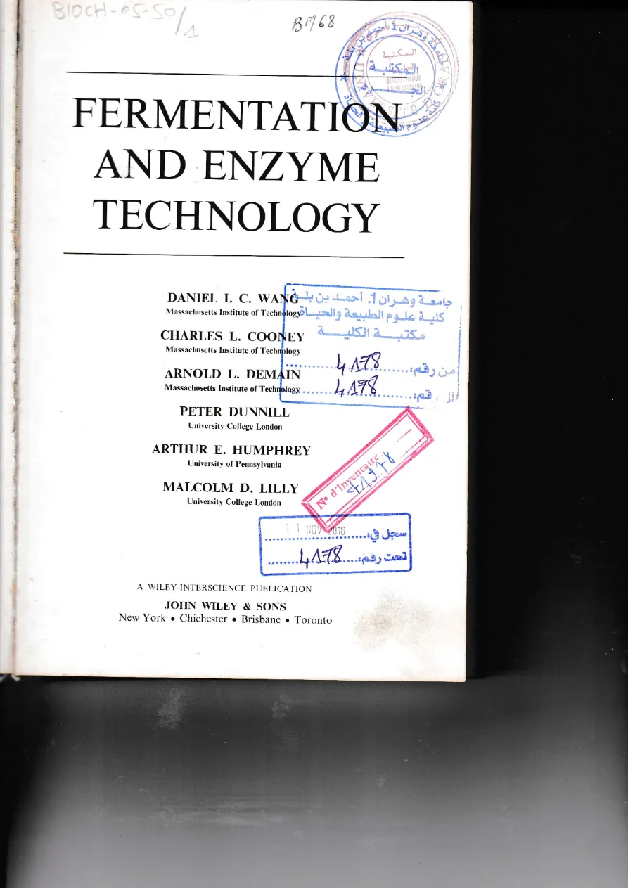 Couverture de Fermentation and enzyme technology